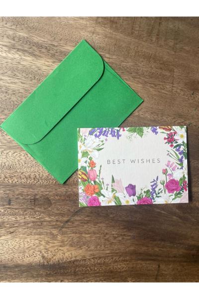 Greeting Card - Best Wishes Garden Plant 